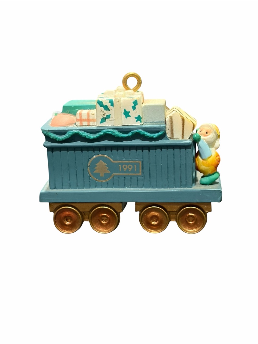 1991 Hallmark Keepsake Christmas Train Car Ornament